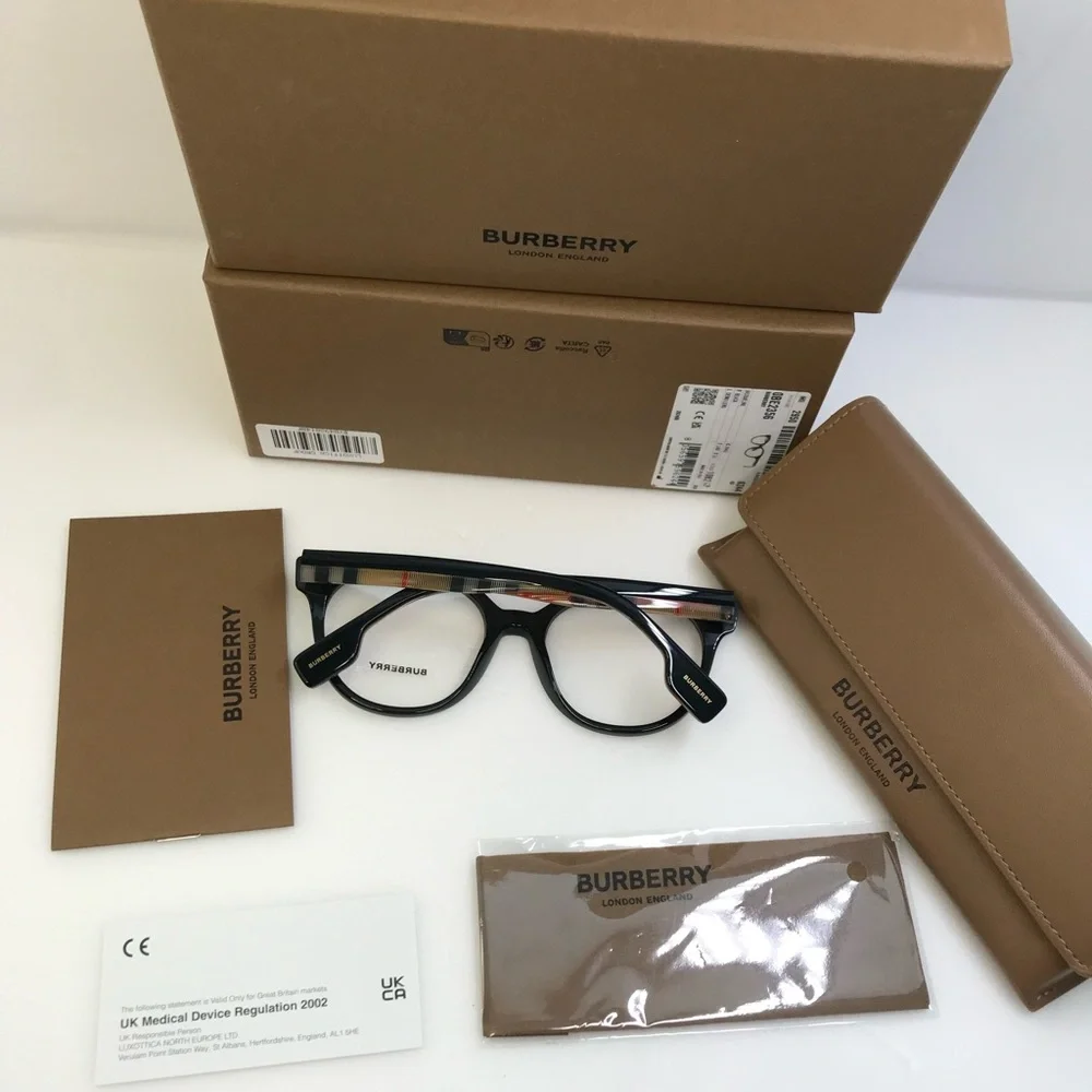 New 💯Authentic - Burberry Jaqueline Demo Round Unisex Eyeglasses BE2356
